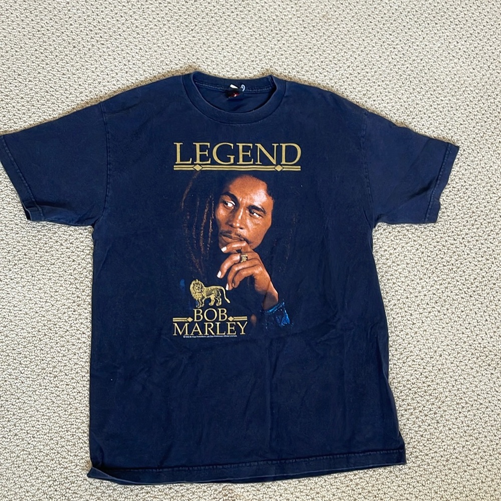 Bob Marley Legend LP Cover Logo Vintage T Shirt 2005's Zion Rootswear Reggae